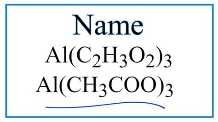 What is Al c2h3o2 3?