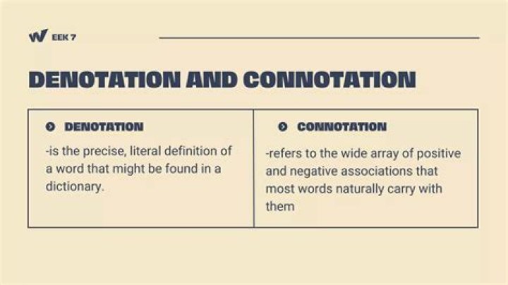 What is an example of a denotation?