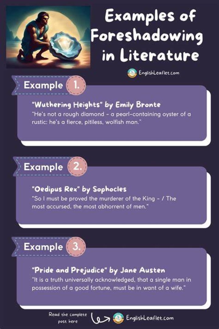 What is an example of foreshadowing from a movie?