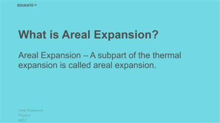 What is areal expansion?