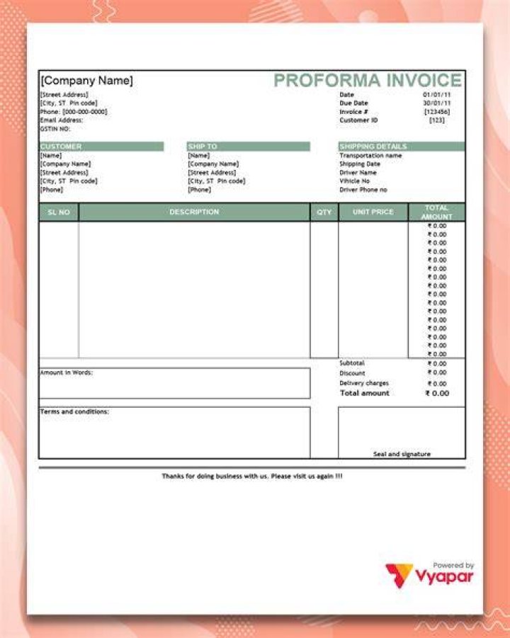 What is correct performa or proforma?