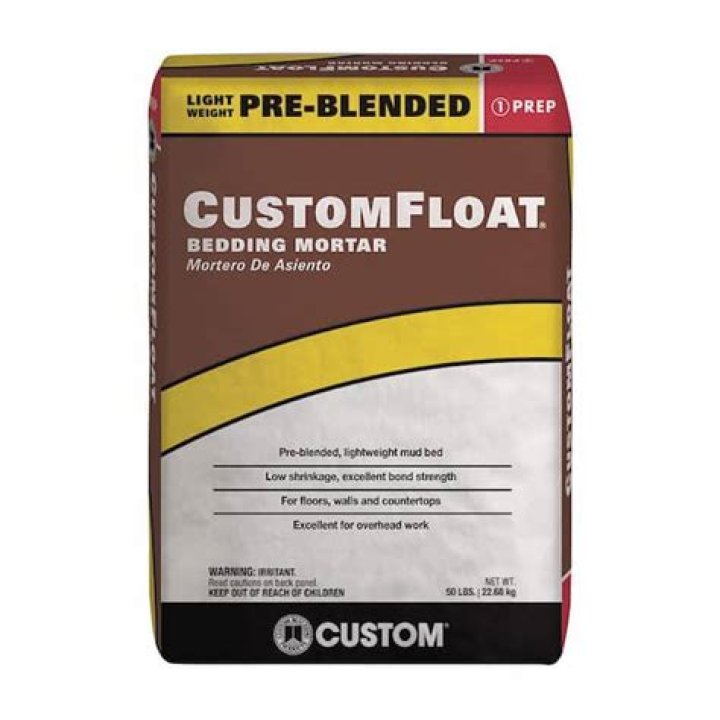 What is custom float bedding mortar?