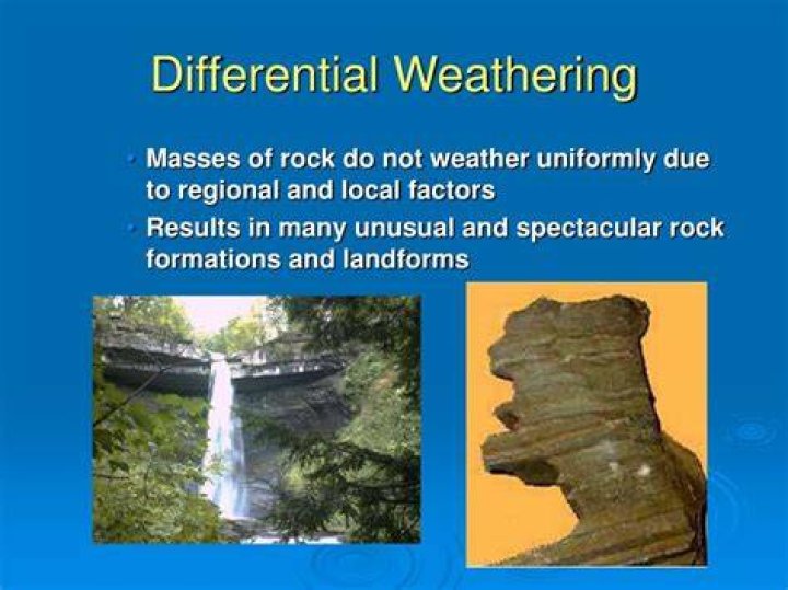 What is differential weathering?
