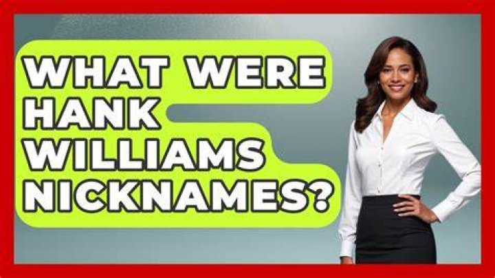What is Hank Williams Jr nickname?