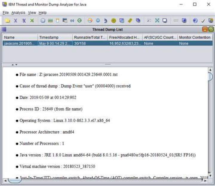What is hung thread in WebSphere?