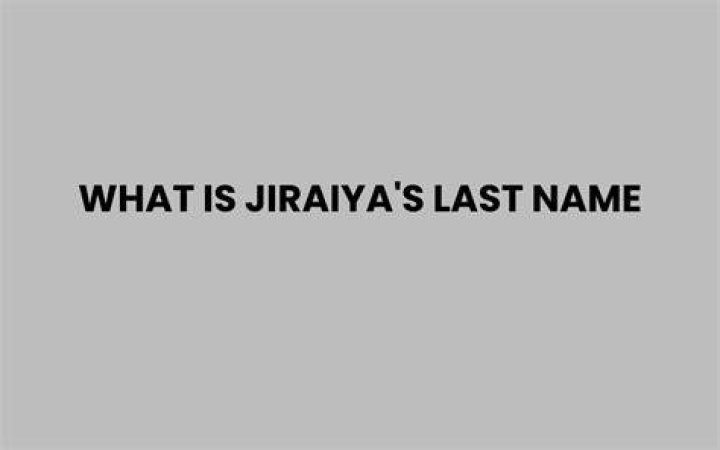 what is jiraiya’s last name?