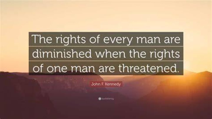 What is meant by this quote the rights of every man are diminished when the rights of one man are threatened?