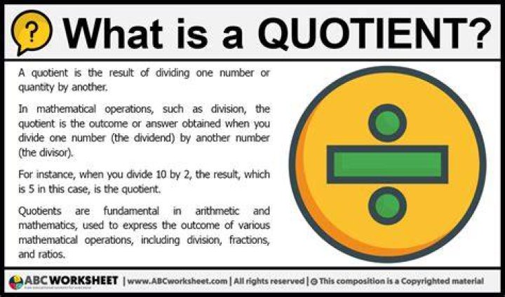 What is quotient in math definition?