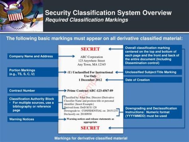 What is the first line of the classification authority block?