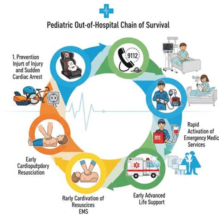 What is the first step of the pediatric cardiac chain of survival?