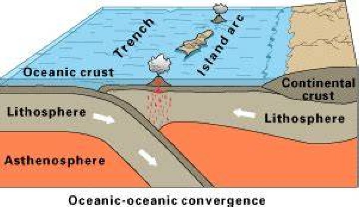 What is the movement of oceanic oceanic convergence?