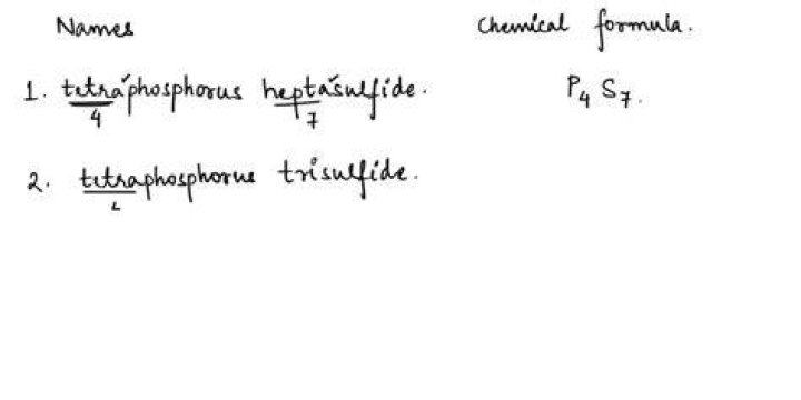 What is the name for the compound with the formula p4s3?