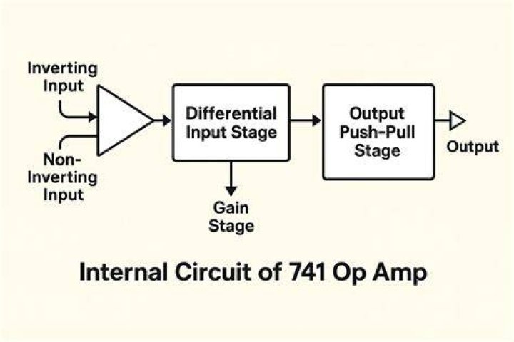 What is the open loop gain of a 741 operational amplifier?
