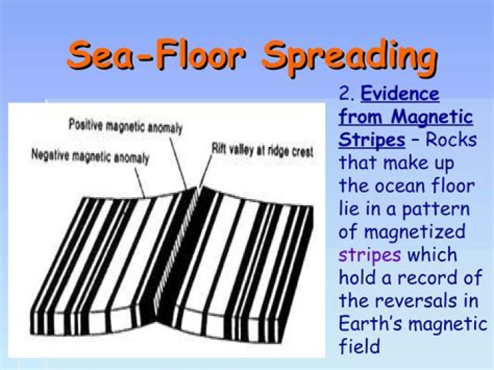 What is the pattern seen in the magnetic stripes on the seafloor?