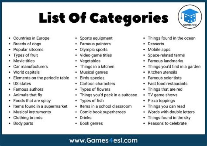 What is the pool game categories?