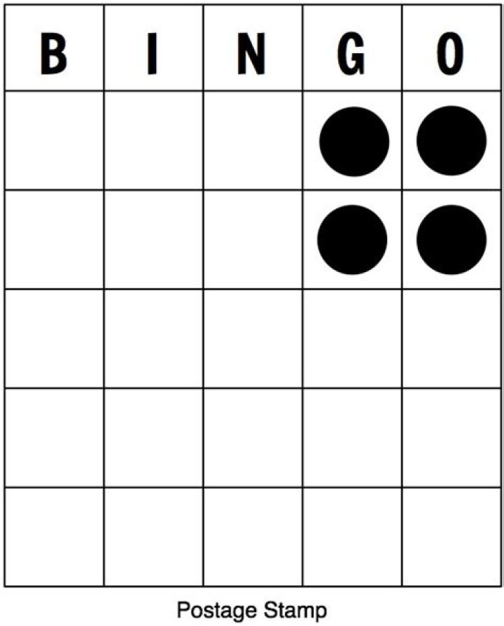 What is the postage stamp in bingo?
