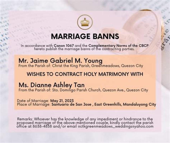 What is the purpose of wedding banns?