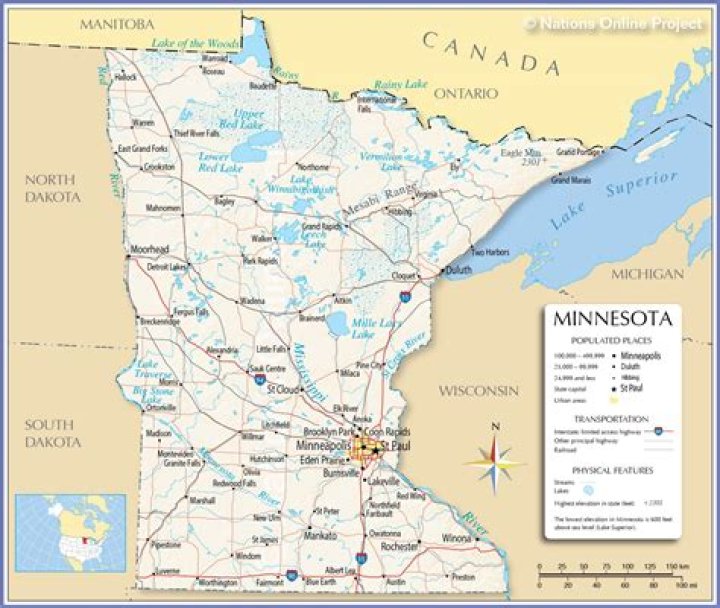 What is the southernmost city in Minnesota?