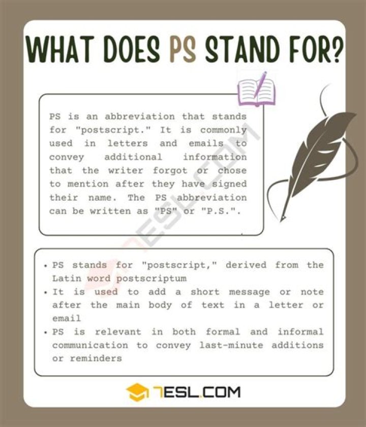 What PS means?