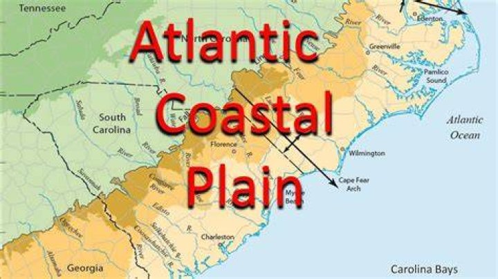 What region is the Atlantic Coastal Plain in?