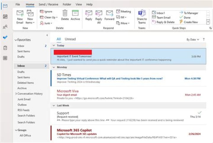 What service does Outlook use to connect to Exchange?
