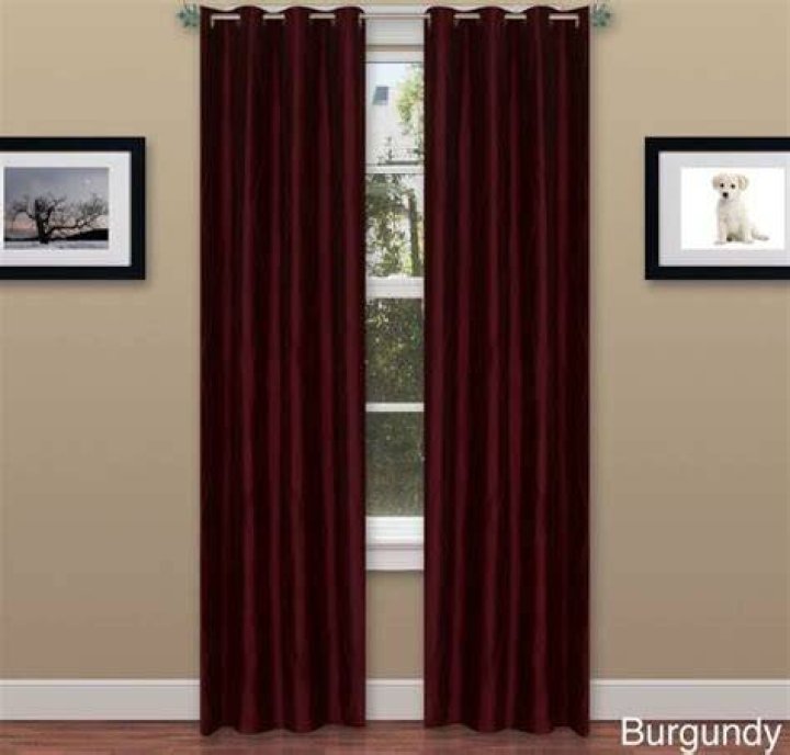 What wall color goes with burgundy curtains?