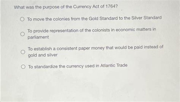 What was the purpose of the Currency Act?