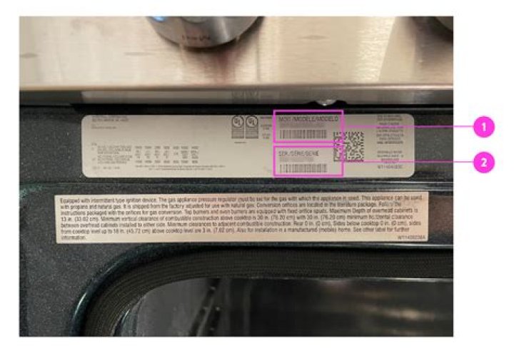 Where do you find the model number on a Kenmore dishwasher?