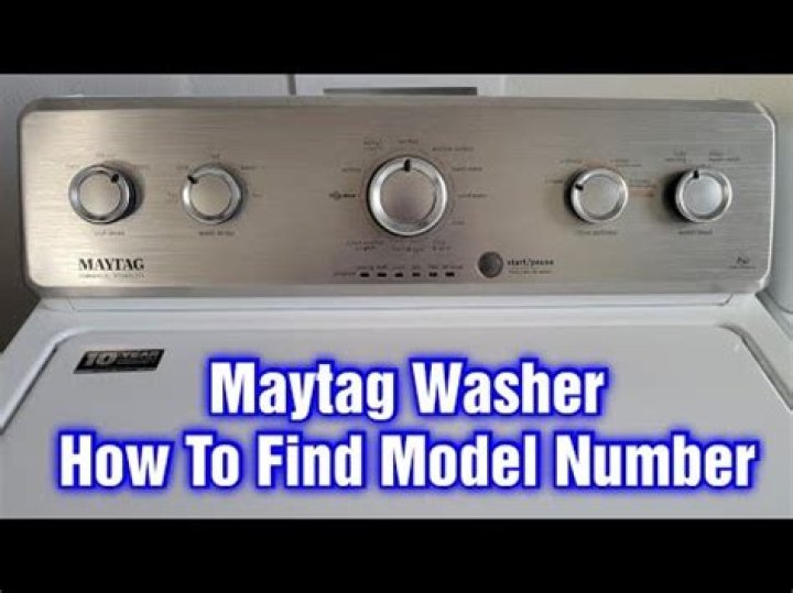 Where is model number on Maytag electric stove?