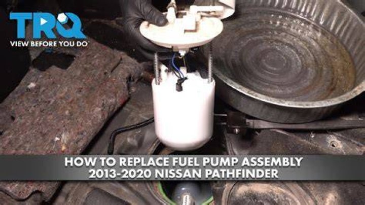 Where is the fuel pump located on a 2003 Nissan Pathfinder?