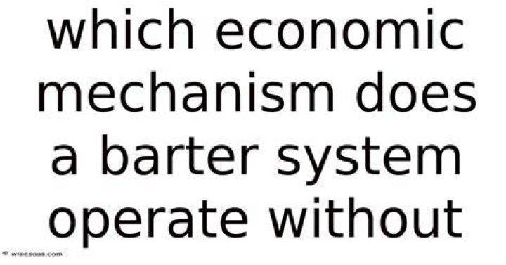 Which economic mechanism does a barter system operate?