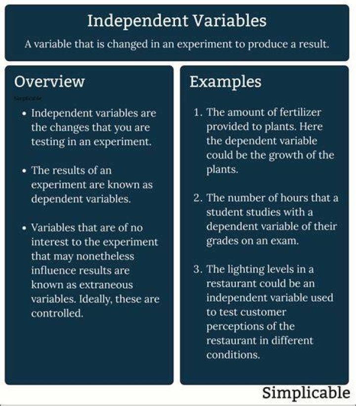 Which statement describes the independent variable?