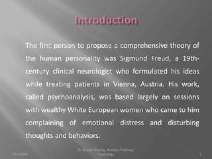Who is credited with the first comprehensive theory of personality?