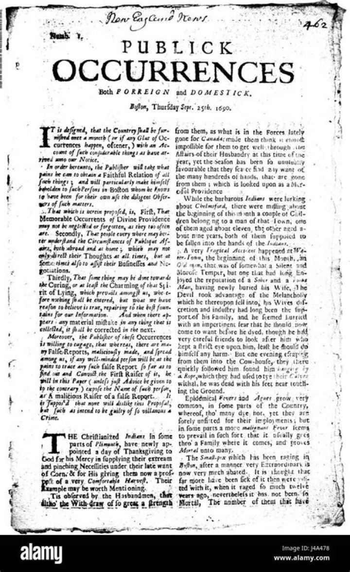 Who published Publick Occurrences?