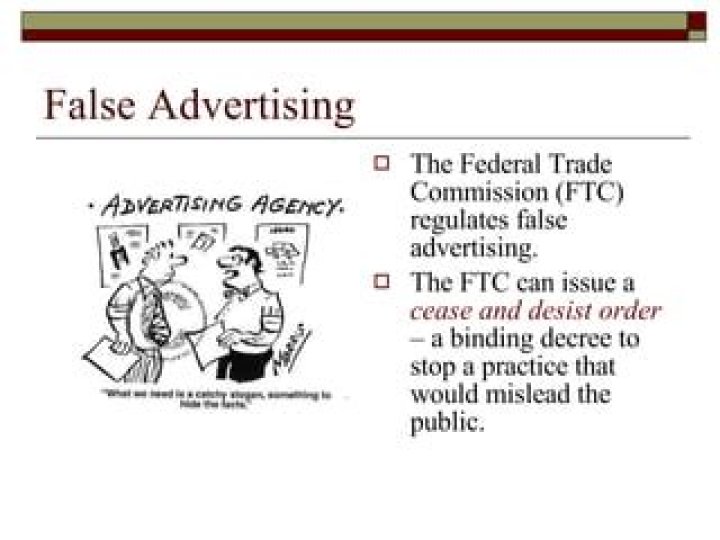 Who regulates false advertising?