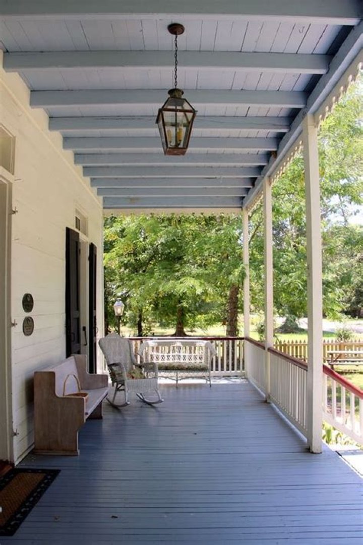 Why are porches painted blue in the South?