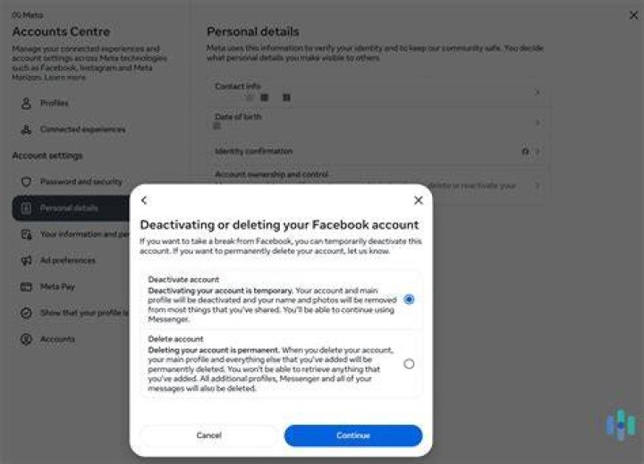 Why can’t i deactivate my facebook account?