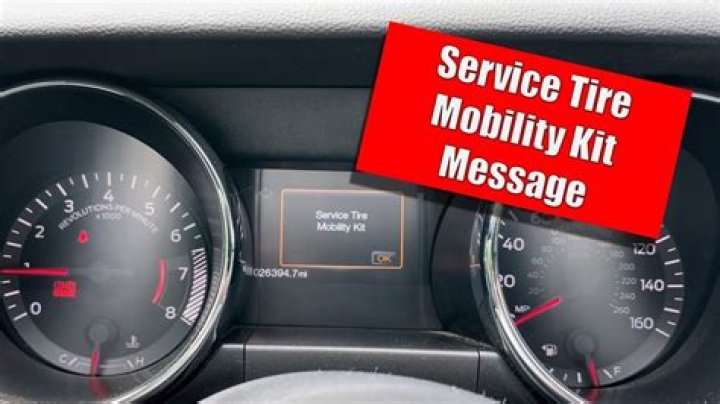 Why does my Ford Fusion say service tire mobility kit?