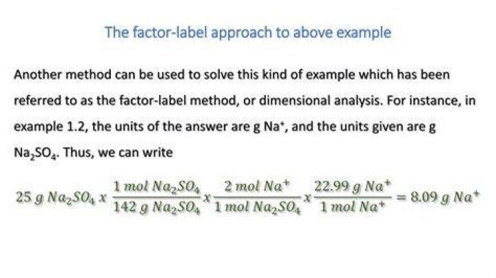 Why is it called the factor label method?