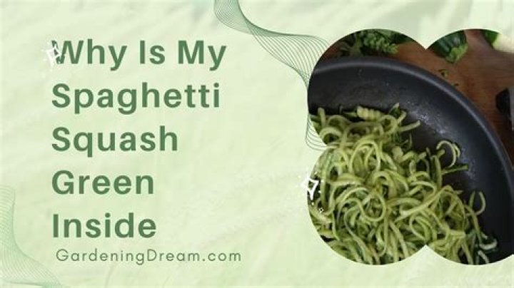 Why is my spaghetti squash green inside?