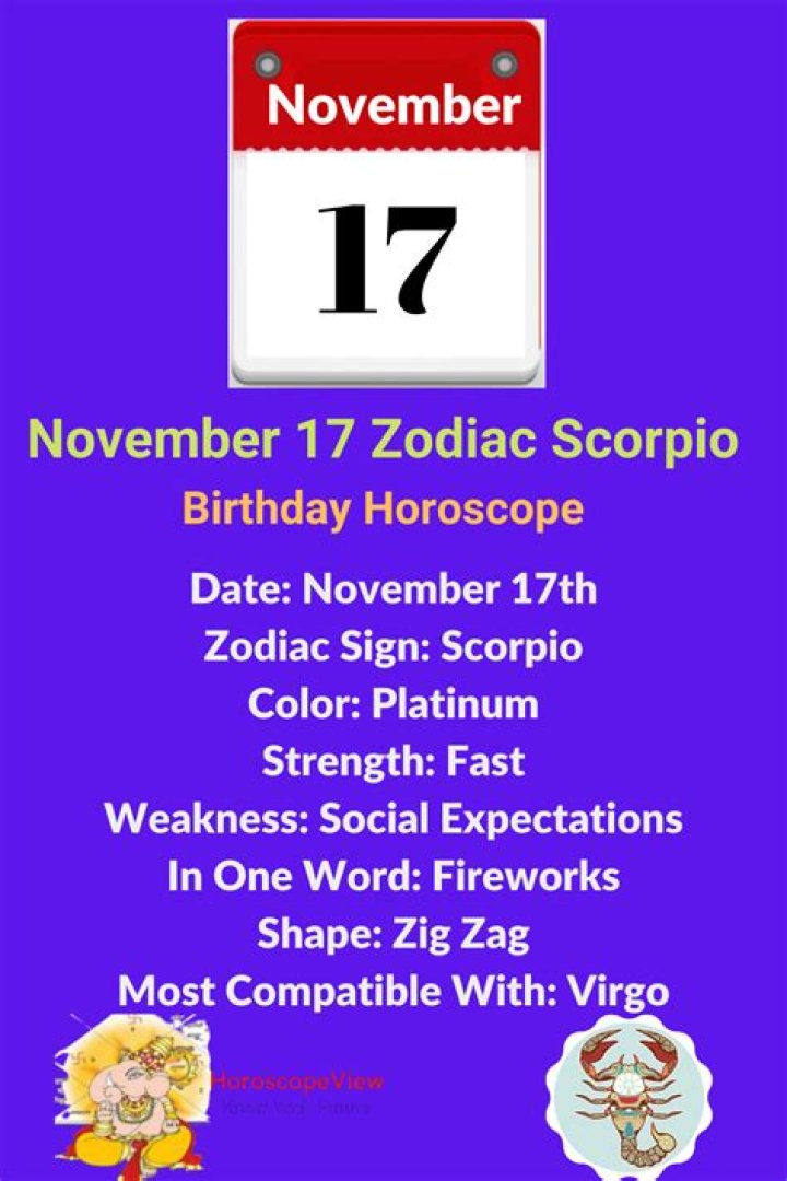 Zodiac sign for november 17th?